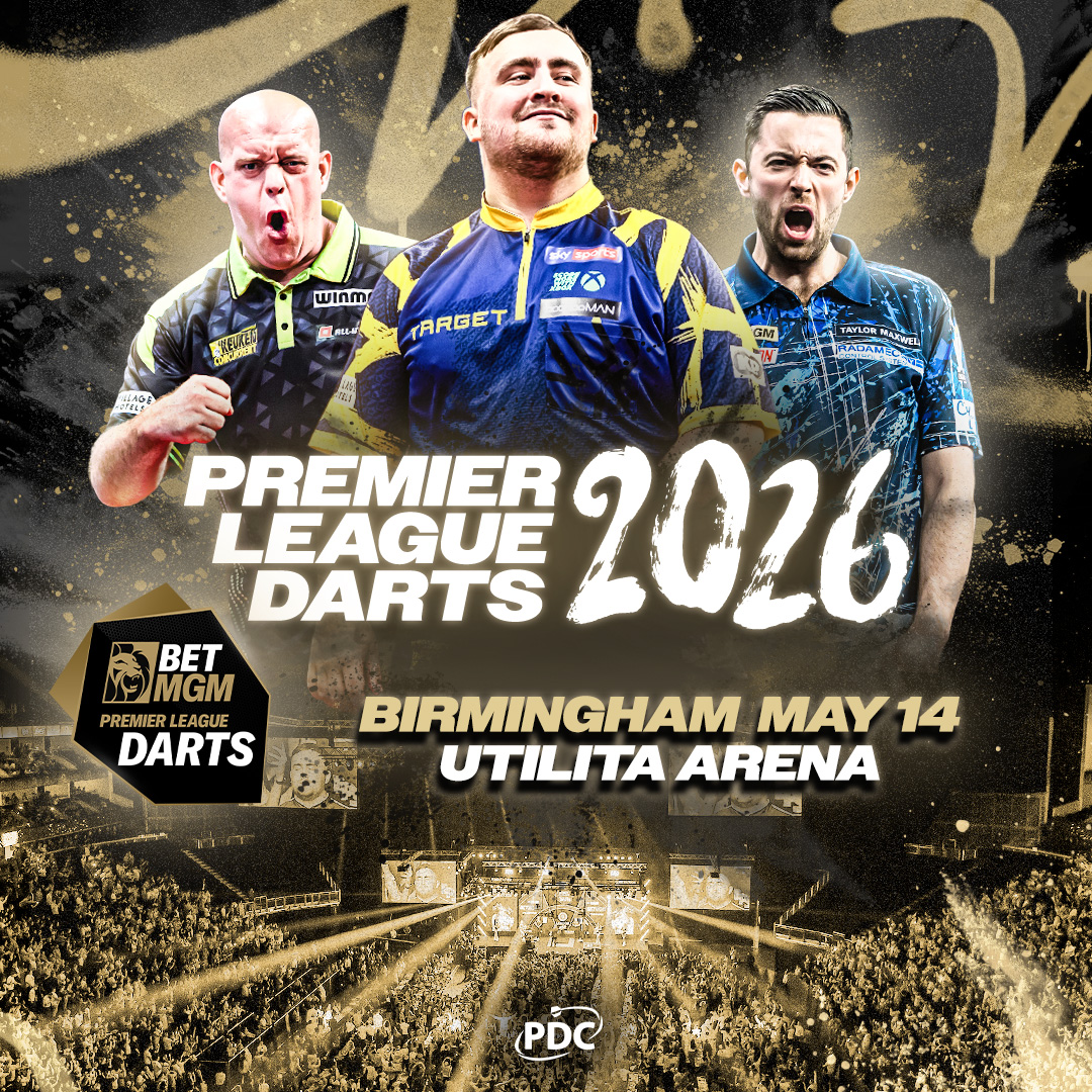 Premier League Darts - Birmingham: Thursday 14th May 2026 1 Premier League Darts Birmingham 2026 Official Hospitality
