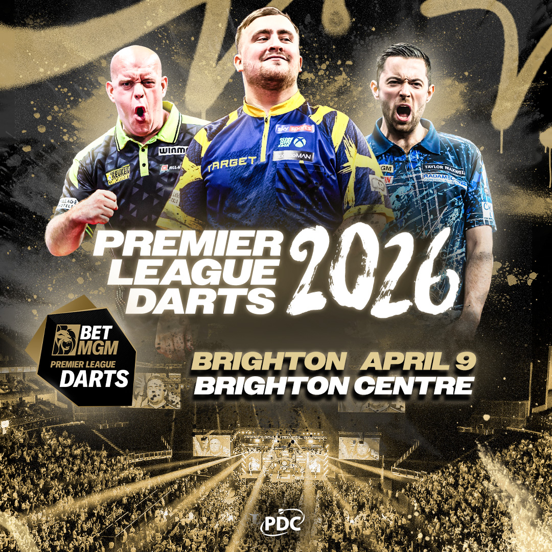 Premier League Darts - Brighton: Thursday 9th April 2026 1 Premier League Darts Brighton 2026 Official Hospitality