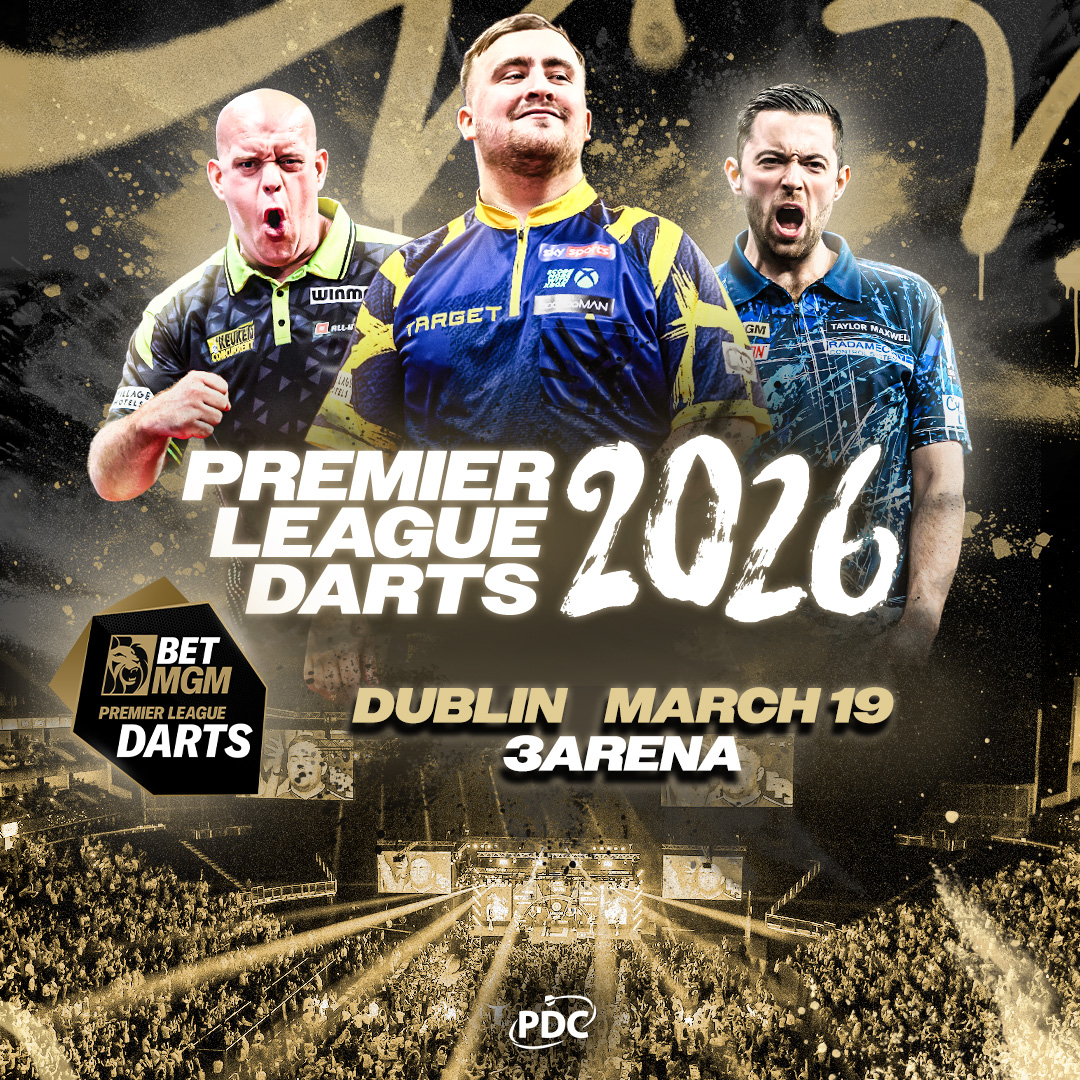 Premier League Darts - Dublin: Thursday 19th March 2026 1 Premier League Darts Dublin 2026 Official Hospitality