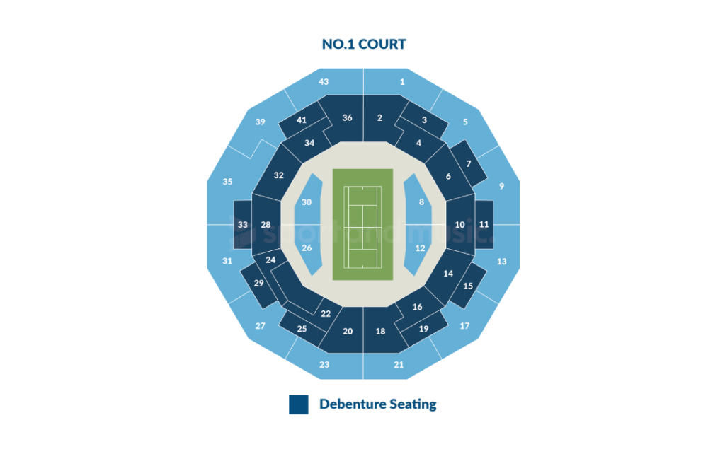 Wimbledon Number 1 Court Seating Map 1