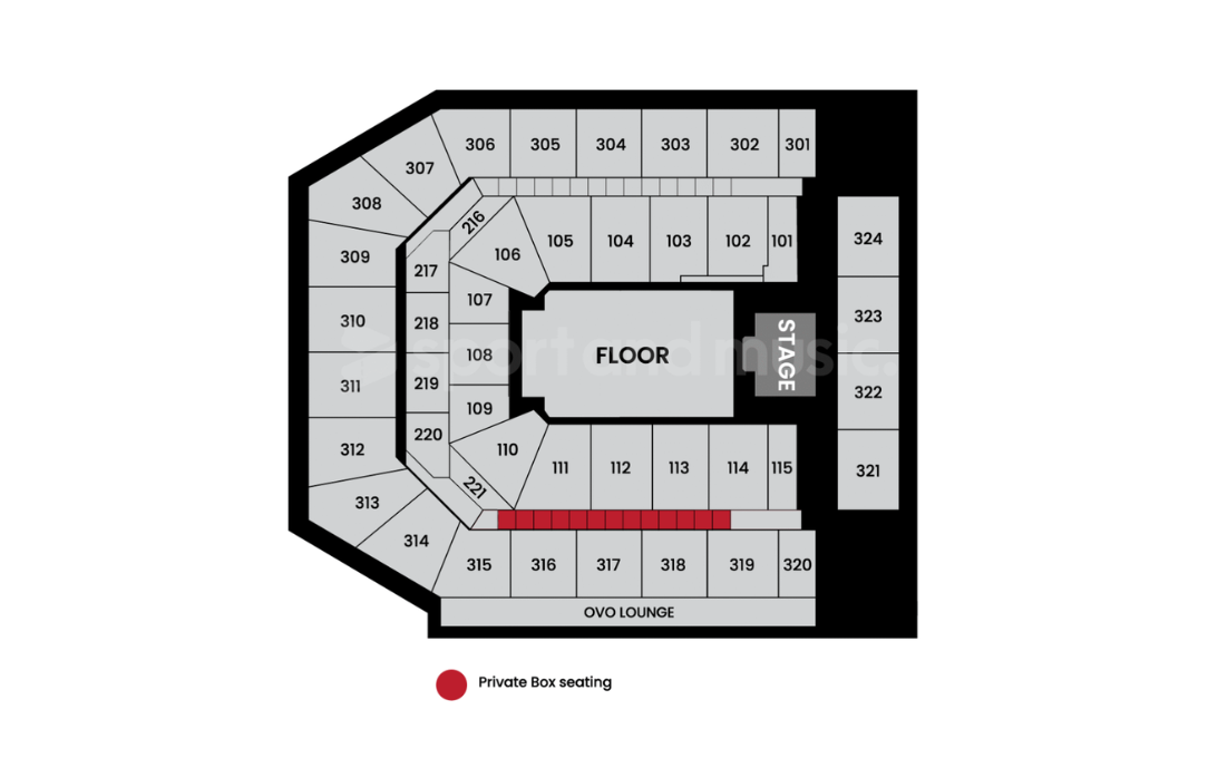 Co-op Live - Seating Map - Private Box