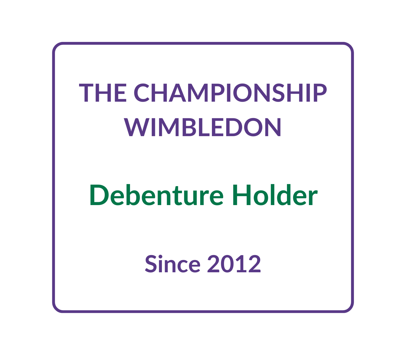 The Championship Wimbledon - Debenture Holder
