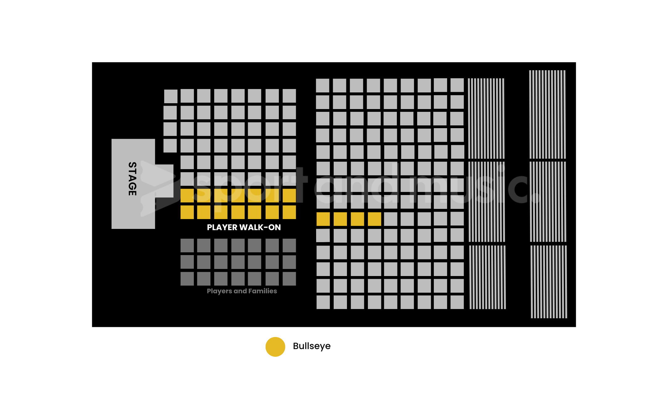 World Series of Darts - Seating Map